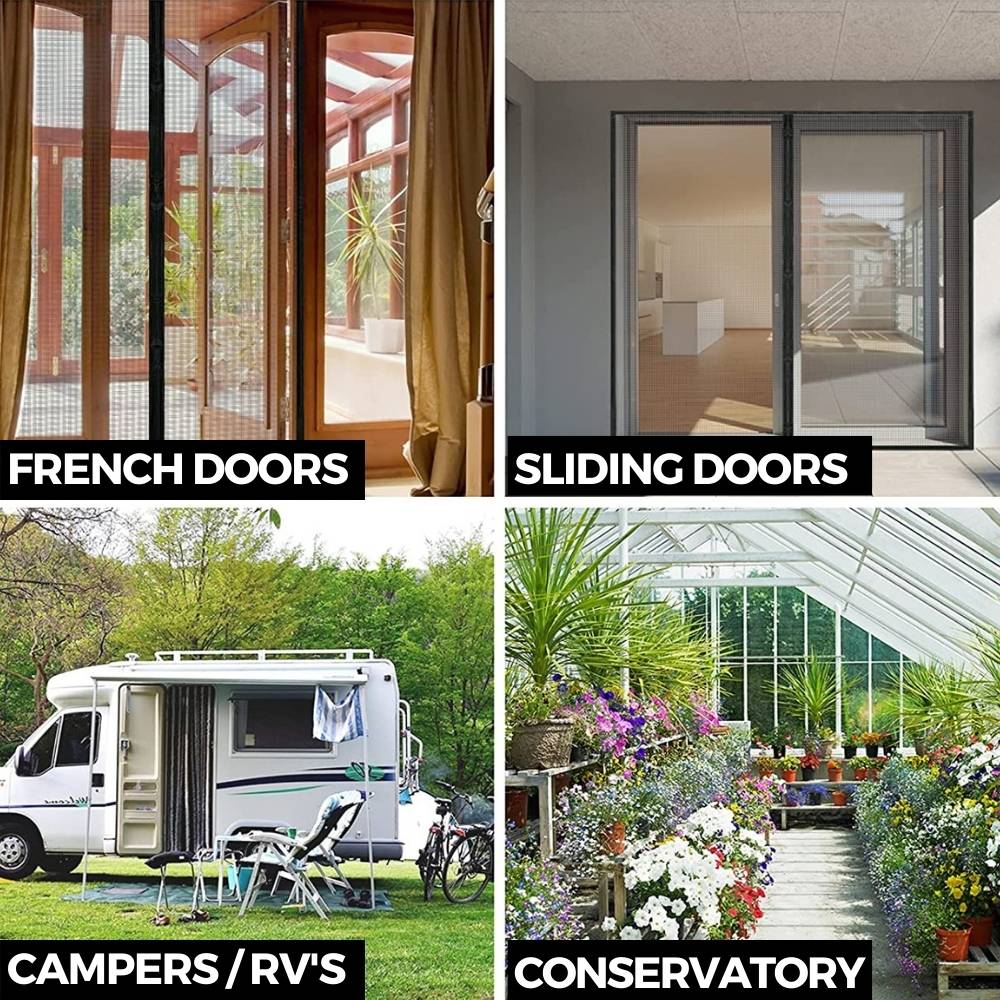 Magnetic Door Screen - Black - 27.5" x 82.6", image 4