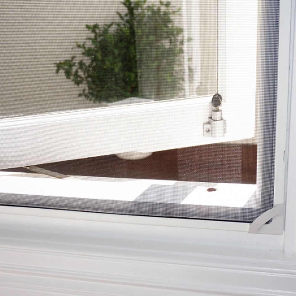 Magnetic Window Screen - White Frame - Standard Mesh (Grey Mesh) - 19in x 19in, image 5